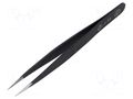 Tweezers; Blade tip shape: sharp; Tweezers len: 120mm; ESD PIERGIACOMI PG-0-SA-ESD