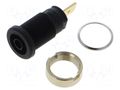 Connector: 4mm banana; socket; 1kV; 32A; black; gold-plated; 33mm HIRSCHMANN T&M SEB2620F6.3SW