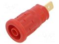 Connector: 4mm banana; socket; 24A; 1kV; red; gold-plated; 32mm HIRSCHMANN T&M SEP2610F4.8RT