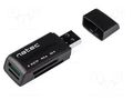 Card reader: memory; USB A plug; USB 2.0; black; 480Mbps NATEC NCZ-0560