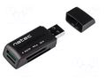 Card reader: memory; USB A plug; USB 2.0; black; 480Mbps NATEC NCZ-0560