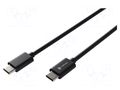 Cable; USB 2.0; USB C plug,both sides; 2m; black; Cu,tinned; 100W NATEC NKA-2147