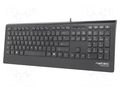 Keyboard; black; USB A; ES layout,wired,slim; Features: PnP NATEC NKL-1717