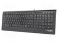 Keyboard; black; USB A; ES layout,wired,slim; PnP; Len: 1.8m NATEC NKL-1717