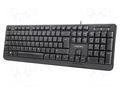 Keyboard; black; USB A; ES layout,wired,slim; Len: 1.8m NATEC NKL-1720