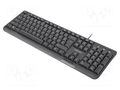 Keyboard; black; USB A; FR layout,wired,slim; Len: 1.8m NATEC NKL-1854