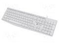 Keyboard; white; USB A; wired,slim,US layout; Len: 1.8m NATEC NKL-1951