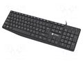 Keyboard; black; USB A; CZ layout,wired,SK layout,slim; Len: 1.8m NATEC NKL-1959