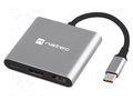 Hub USB; HDMI socket,USB A socket,USB C socket,USB C plug NATEC NMP-1607