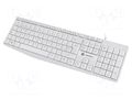 Keyboard; white; USB A; ES layout,wired,slim; Len: 1.8m NATEC NKL-1949
