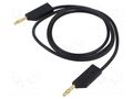 Test lead; 60VDC; 30VAC; 32A; Len: 1m; black; Cond.cross sec: 2.5mm2 HIRSCHMANN T&M MLN100/2.5AUSW