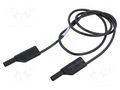 Test lead; 16A; banana plug with axial socket 4mm,both sides HIRSCHMANN T&M MLSSILWS100/1SW