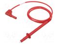 Test lead; 16A; probe tip,angular banana plug 4mm; Urated: 1kV HIRSCHMANN T&M PL2600SILSWSRT