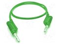 Test lead; 60VDC; 32A; banana plug 4mm,both sides; Len: 0.5m MUELLER ELECTRIC 22.170-0.50M-5