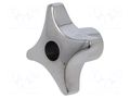 Knob; Ø: 40mm; Int.thread: M8; H: 25mm; assembly pass through hole ELESA+GANTER GN6335-A4-40M8DPL