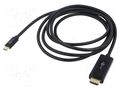 Cable; HDMI plug,USB C plug; PVC; HDCP 2.2,HDMI 2.0,USB 3.1 Goobay GOOBAY-75697