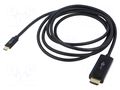 Cable; HDMI plug,USB C plug; PVC; HDCP 2.2,HDMI 2.0,USB 3.1 GOOBAY GOOBAY-75697