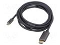 Cable; HDMI plug,USB C plug; textile; HDCP 2.2,HDMI 2.0,USB 3.1 Goobay GOOBAY-75701