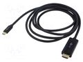 Cable; DisplayPort plug,USB C plug; PVC; 4K,HDCP,HDR,UHD 2160p GOOBAY GOOBAY-75706