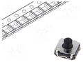 Microswitch TACT; SPST-NO; Pos: 2; 0.05A/32VDC; SMT; none; 6.25N C&K KSC461JST2LFS