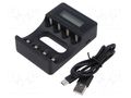 Charger: microprocessor-based; Ni-Cd,Ni-MH; Size: AA,AAA,R03,R6 QOLTEC QOLTEC-50654