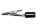 Crocodile clip; 10A; black; Grip capac: max.7.9mm; Contacts: steel MUELLER ELECTRIC BU-60H-0