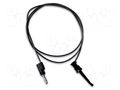 Test lead; 5A; clip-on hook probe,banana plug 4mm; Len: 1.2m MUELLER ELECTRIC BU-P3782-48-0