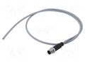 Connector: M12; plug; male; PIN: 3; straight; cables; 1m HARTING C21320000000054