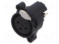 Connector: XLR; socket; female; PIN: 3; straight; with push button NEUTRIK NTR-NC3FAAV