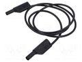 Test lead; 32A; banana plug with axial socket 4mm,both sides HIRSCHMANN T&M MLSWS100/2.5SW