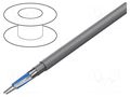 Wire; 1x2x24AWG; RS485; stranded; Cu; LSZH; grey; 500m; CPR: B2ca BELDEN 9841LV.00500