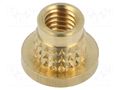 Threaded insert; brass; M6; BN 37898; L: 7.7mm; for plastic TAPPEX KVT-006M6