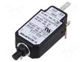 Circuit breaker; Urated: 240VAC; 48VDC; 0.3A; SPST; Poles: 1; Ø9.6mm SCHURTER T11-818N-0.3A