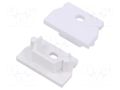 Cap for LED profiles; white; 20pcs; ABS; GEN2,with hole; UNI12 TOPMET TOP.A1890001