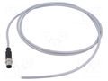 Connector: M12; plug; male; PIN: 4; straight; cables; 2m HARTING C21320000000001