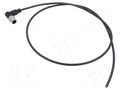Connector: M12; plug; male; PIN: 4; angled; cables; 1m HARTING C21320000000077