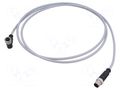 Cable: for sensors/automation; M12; PIN: 4; unshielded; plug; PVC HARTING C21320000000079