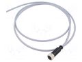 Connector: M12; plug; female; PIN: 3; straight; cables; 1.5m HARTING C21320000000083
