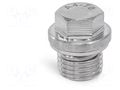 Hexagon head screw plug; with seal; Thread: M8; Gasket: aluminium ELESA+GANTER DIN910-A4M8X1-AA
