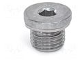 Hexagon head screw plug; with seal; Thread: M8; DIN 908; HEX 4mm ELESA+GANTER DIN908-A4M8X1AN
