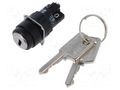 Switch: rotary with key; 16mm; Stabl.pos: 2; NC + NO; 51; Pos: 2 EAO 51-135.025D2