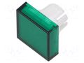 Actuator lens; 16mm; 51; green; plastic; Face dim: 15.3x15.3mm EAO 51-953.5