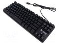 Keyboard; black,green; USB A; wired,US layout; 1.8m SAVIO SAVGK-TEMPESTRX-BR