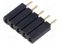 Connector: pin strips; socket; female; PIN: 5; BL 1; 3A; 125V; THT FISCHER ELEKTRONIK BL1.5.G