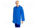 Coat; ESD; XXL; cotton,polyester,conductive fibers; blue (dark) EUROSTAT GROUP ERS-511003035