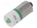 LED lamp; green; BA9S; 24VDC; 24VAC; No.of diodes: 1; OptoHiT EAO 10-2512.1145