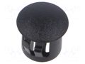Stopper; H: 10mm; push-in,snap-fastener; Flange dia: 12mm; black ESSENTRA ESS-10102633