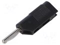 Connector: 4mm banana; plug; 30A; 30VAC; 60VDC; black; 2.5mm2; screw HIRSCHMANN T&M VSB20SW