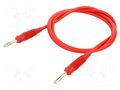 Test lead; 60VDC; 30VAC; 16A; banana plug 4mm,both sides; Len: 1m HIRSCHMANN T&M SML100/1RT