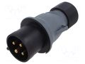 Connector: AC supply 3-phase; plug; male; 32A; 500VAC; IP&S; IP44 AMPHENOL 2CMA101985R1000